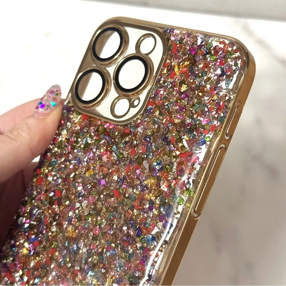 NEW | HANDMADE CUSTOM IPHONE 15 PRO MAX KORI NAME UNIQUE STONE RESIN PHONE CASE
